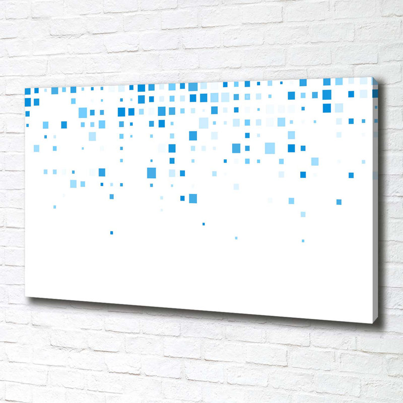 Blue Squares - Wrapped Canvas Print