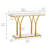 Neymar 39.3"W Console Table with Faux Marble Top & LED Light