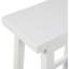 Ensemble de 2 tabourets de bar en bois massif avec repose-pieds, blanc, facile à assembler