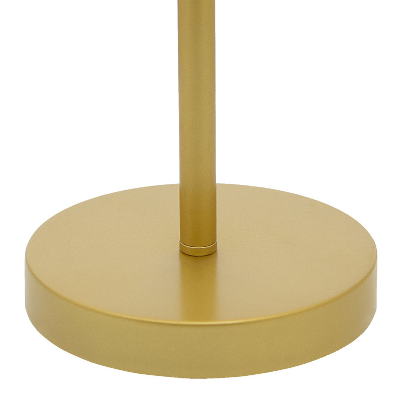 Lampe de table à cage ouverte en métal 19,75 "H Kahlen, Or, Blanc