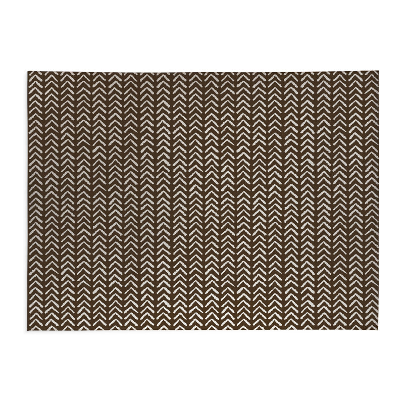 Tapis de cuisine à profil bas Tribe Way, Brun moka, Rectangle 5 pi x 7 pi