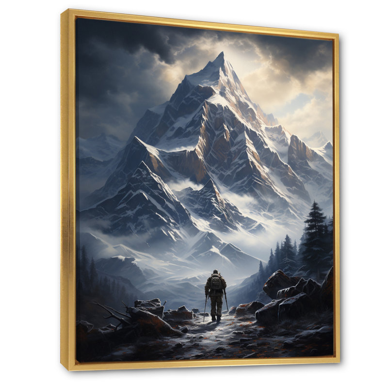 «Mountain Trails Harmony I» sur toile, H 40 po x l 30 po x P 1,5 po, Cadre flottant doré