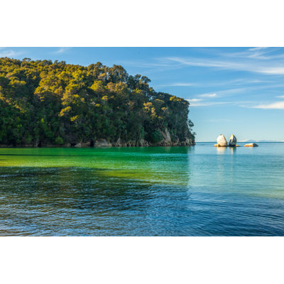 Split Apple Rock In Abel Tasman National Park by Boyshots - Wrapped Canvas Print