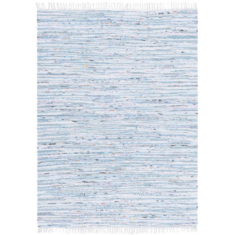 Fales Rug Hand Woven Cotton Striped Rug, Rectangle 5' x 7'
