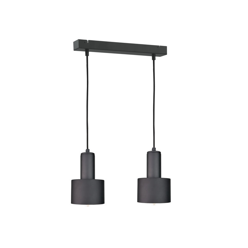 2 - Light Kitchen Island Pendant, Black