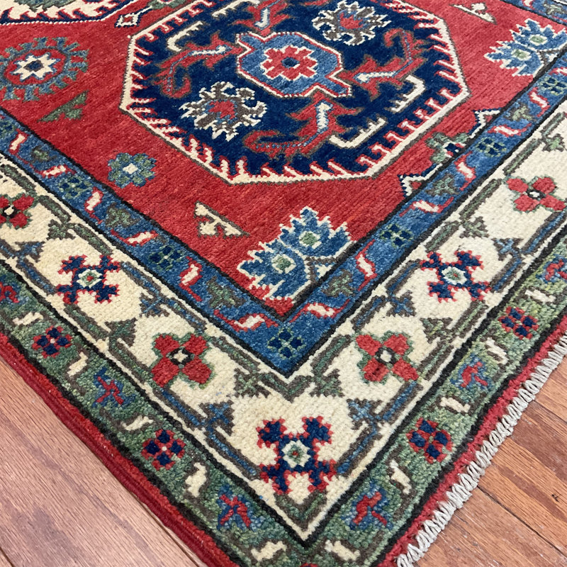Tapis de la surface en laine de couloir 2 pi 7 po x 9 pi 9 po one-of-kind à la main noué la Jevon