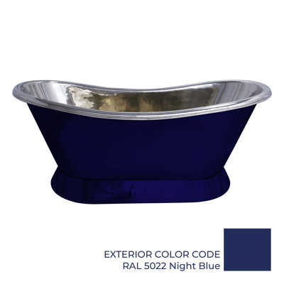 1680mm x 725mm Soaking Copper Bathtub