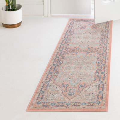 Leea Oriental Powder Pink Area Rug