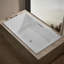 Underscore Rectangle 72" x 42" Heated Bubblemassage Air Bath with Bask, Center Drain-1757327538