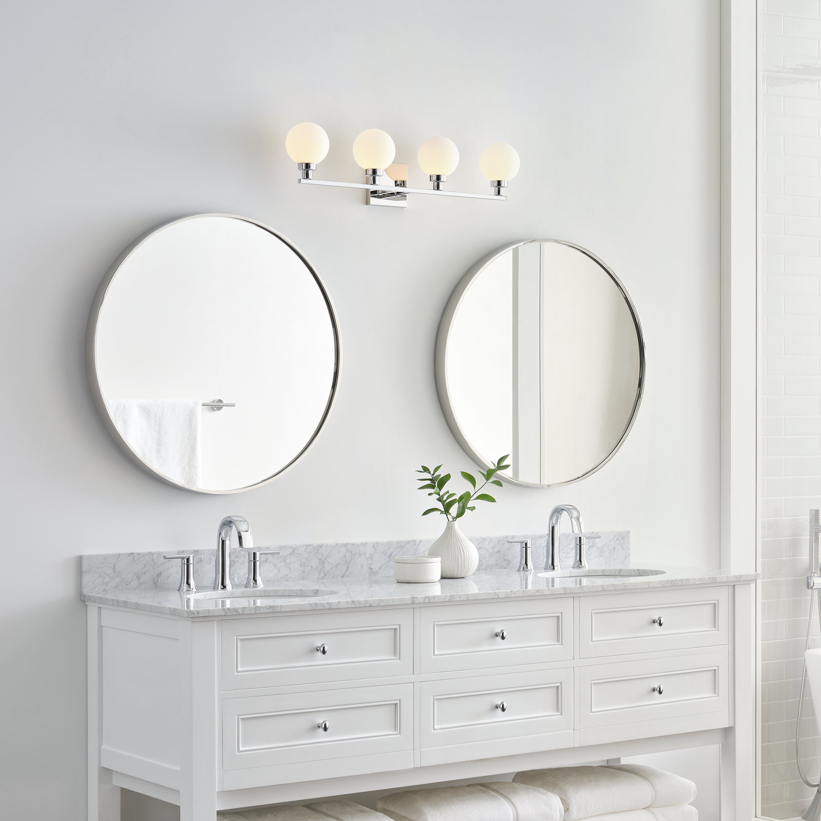 Janne 4 Light Dimmable Vanity Light, Chrome