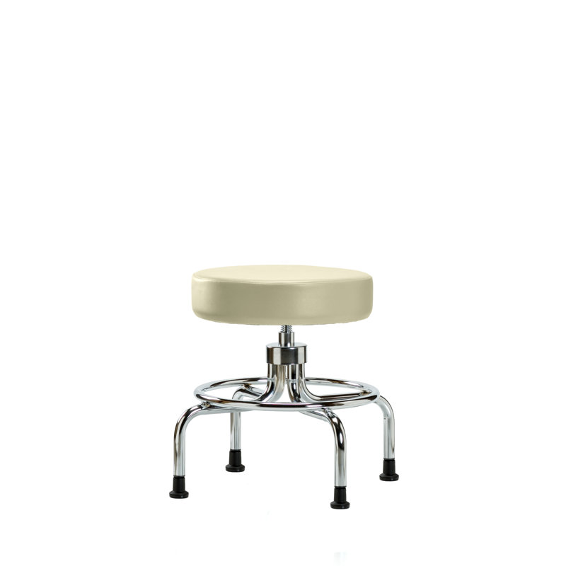 Tabouret de laboratoire Karris, Patins, Vinyle colombe