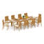 13 Pcs Grade-A Teak Wood Dining Set: 122" Caranas Double Extension Rectangle Table And 12 Goa Stackng Arm Chairs #11GO2912-1194447042