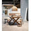 Tabouret d'appoint en bois massif et manufacturé