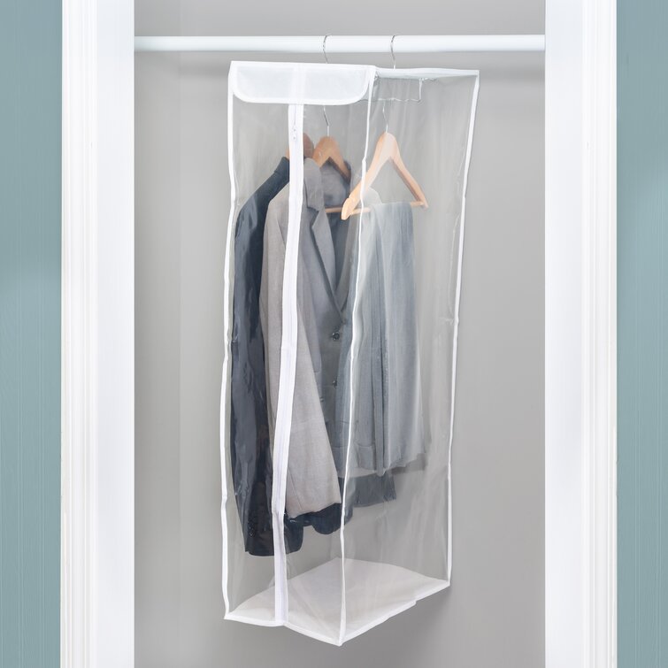 Garment Bags Clothes Covers Protecting Dusts Plastic Garment Bags Hanging Clothes  Bags with Zipper for Closet Clothes Storage