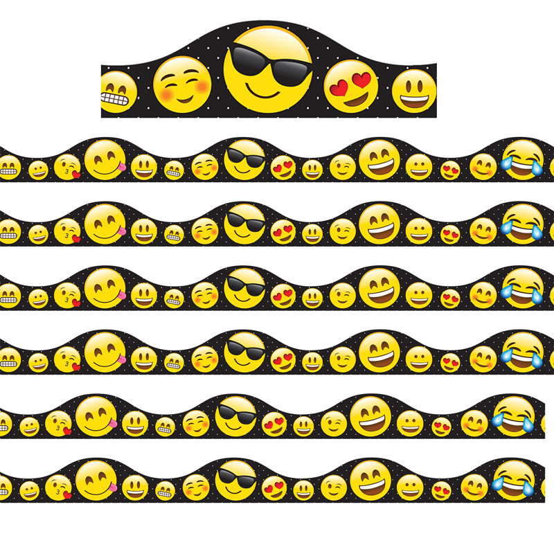 Bordure magnétique festonnée Emojis