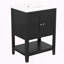 Meuble-lavabo en bois massif 24 po avec lavabo, armoire et tablette ouverte, design Morandi-625656340
