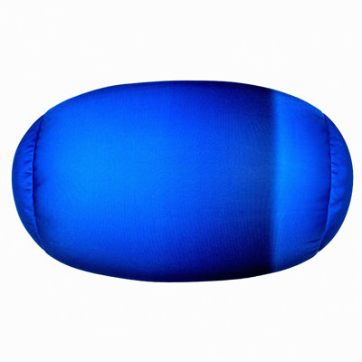 CoolSquish Body Pillow - Microbead Bolster Tube for Neck & Back Support. Smooth Cool Touch Fabric Throw Travel Pillow in Fun Dark Blue Design.
