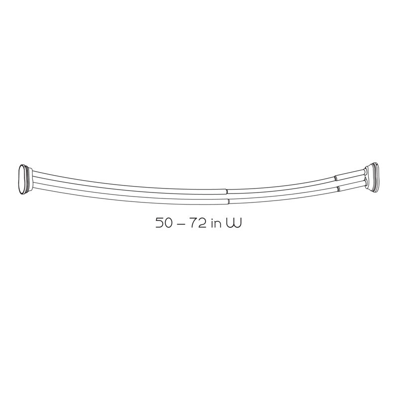 Tringle à rideau de douche 72 po, Nickel brossé
