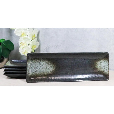 Pack Of 5 Tone Hakumu Collection Rectangular Serving Platters 14"L