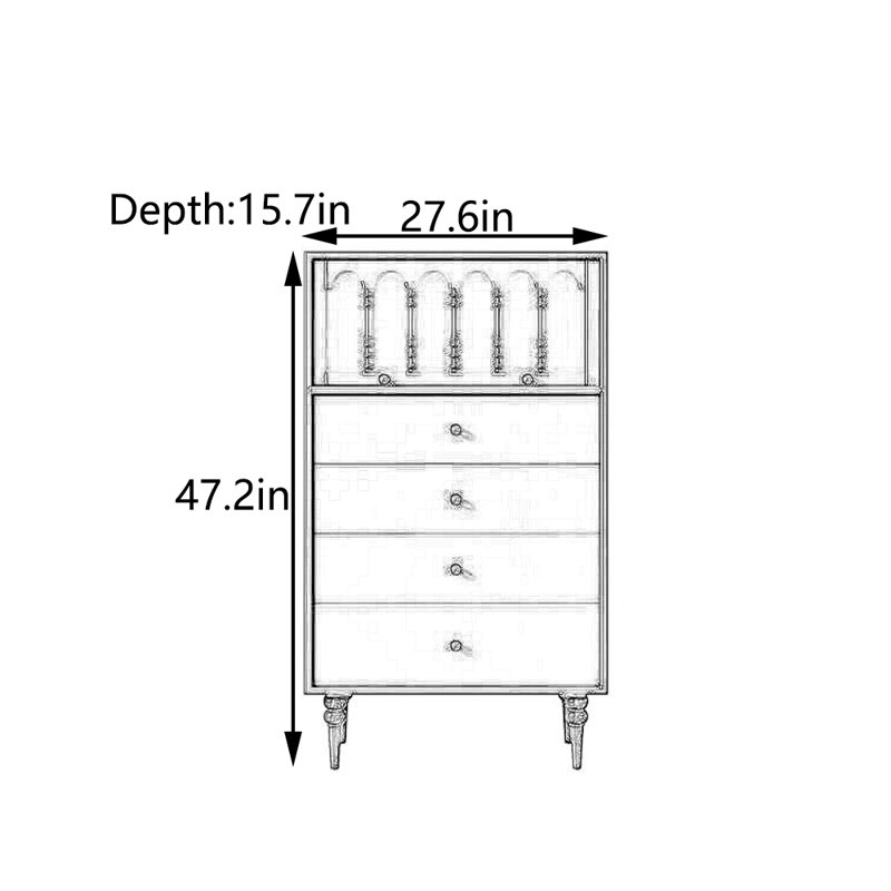 Armoire d'entrée noire
