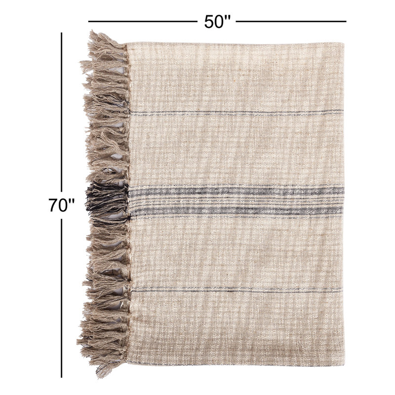 Blanket, Natural/Black