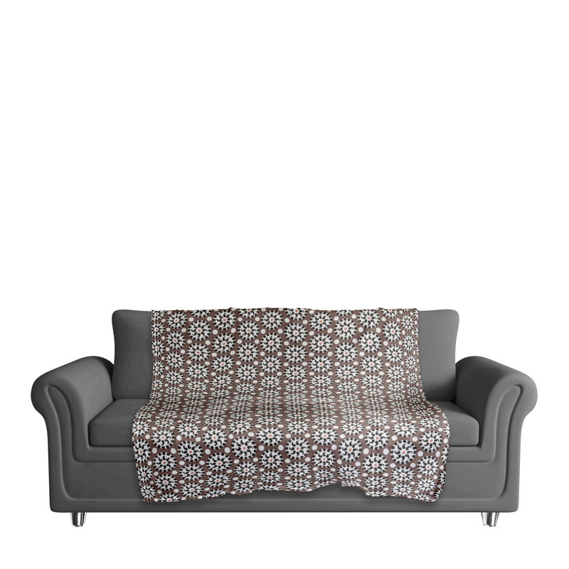 Hand Woven Throw Blanket, Black/Brown