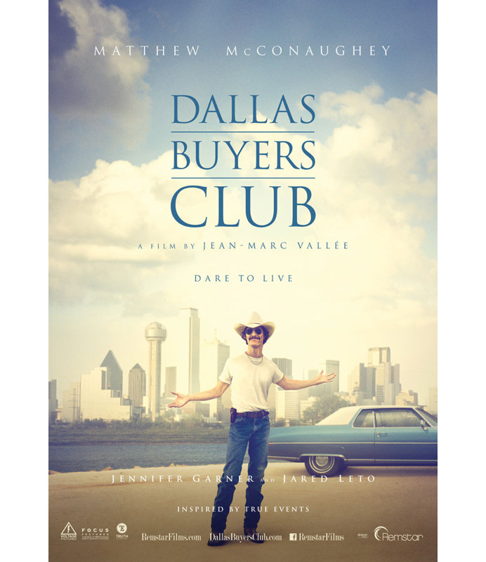 Club des acheteurs de Dallas, H 24 po x l 17 po