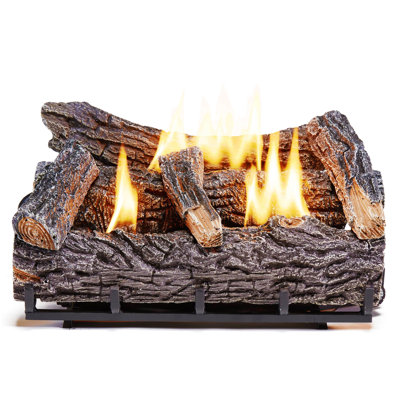 22'' W Ventless Propane Fireplace Logs