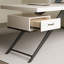 Bureau blanc rectangulaire en bois massif avec 1 tiroir, bureau