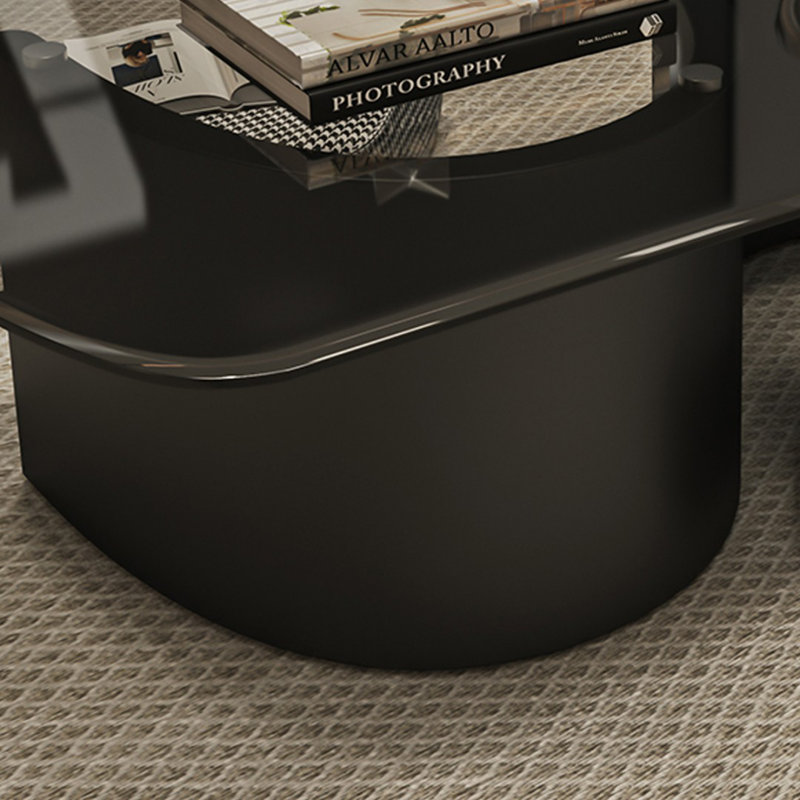 Table basse de salon en verre Modern Creative, Gris