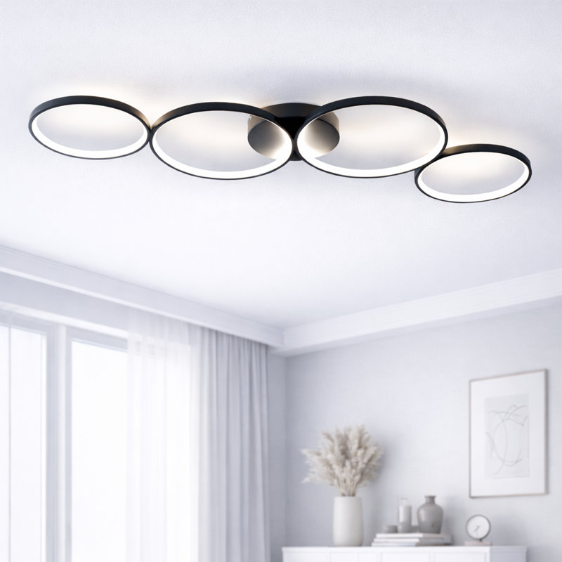 Belliere LED Flush Mount, Black