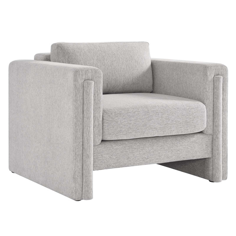 Modway Visible Armchair, Light Gray Polyester Blend