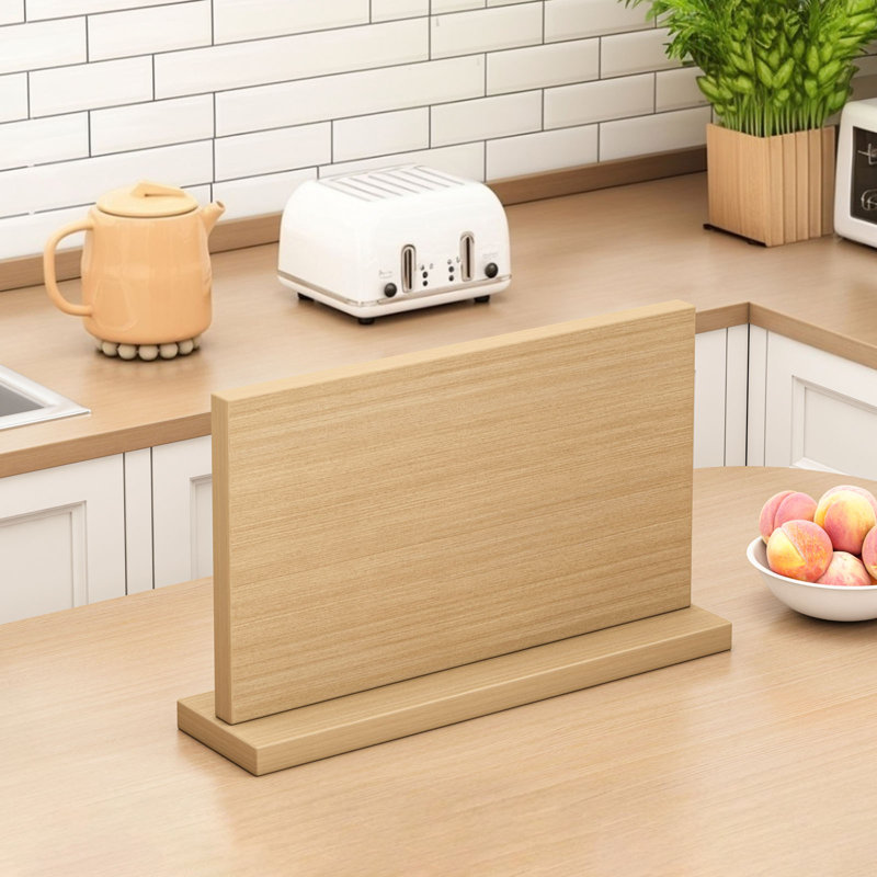 THMINS Support à couteaux magnétique large pour porte-couteaux magnétique double face, Bois
