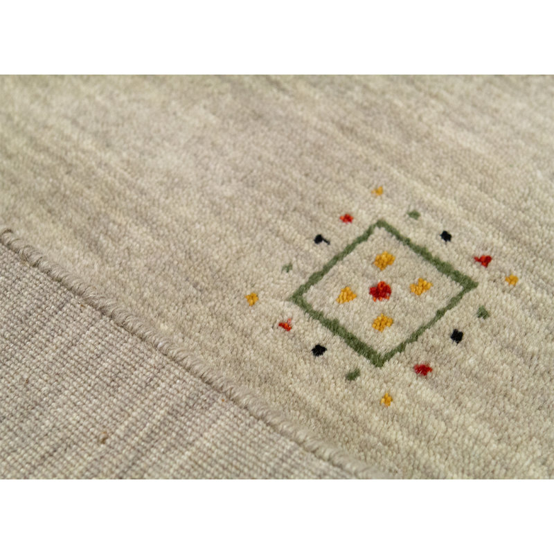 Gabbeh Wool Area Rug in Beige
