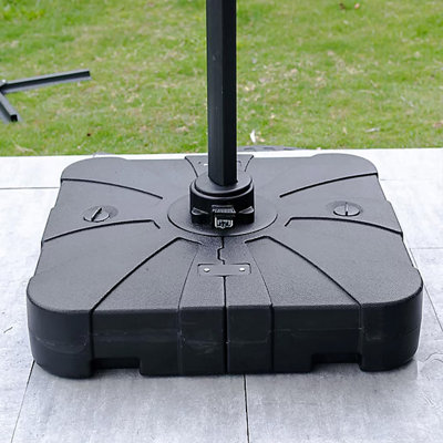 243lb Resin Water Filled Umbrella Base Black