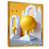 Toile avec cadre flottant or