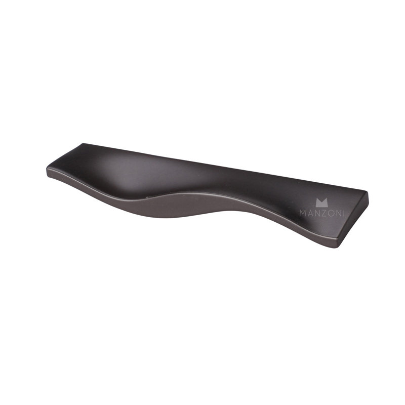 Poignée d'armoire Wave, Noir mat, 3 3/4″