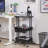 3-Tier Utility Rolling Cart with Wheels & 3 Hanging Baskets-55599903