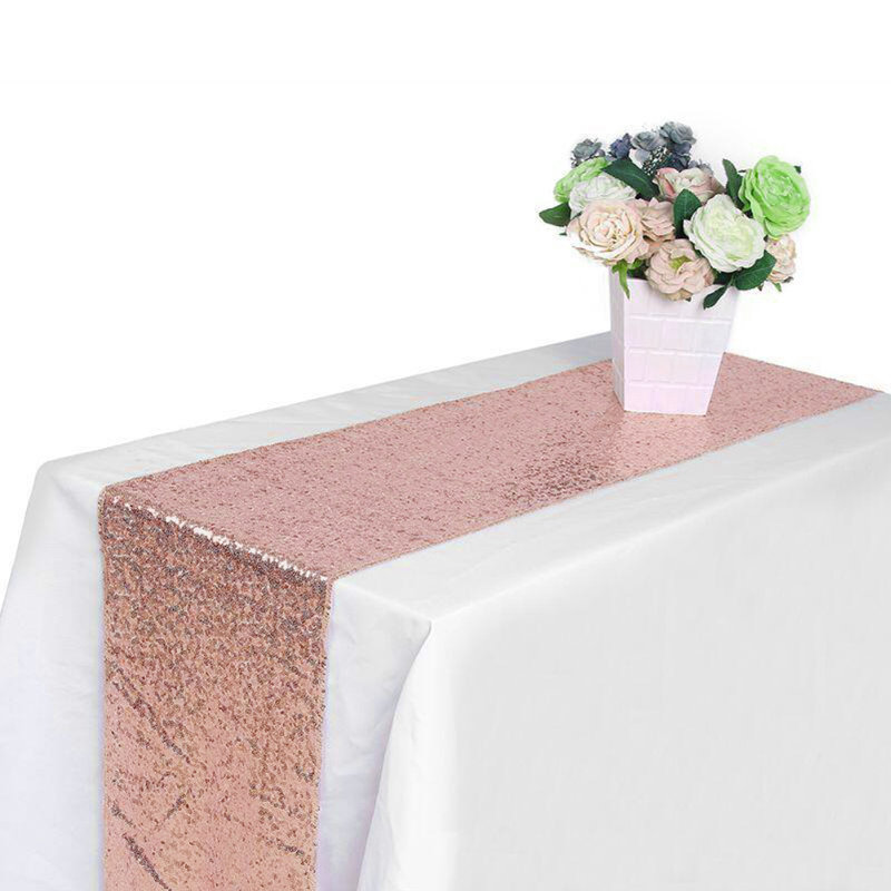 Chemin de table jetables poly-Coated scintillant paillettes, Champagne 2