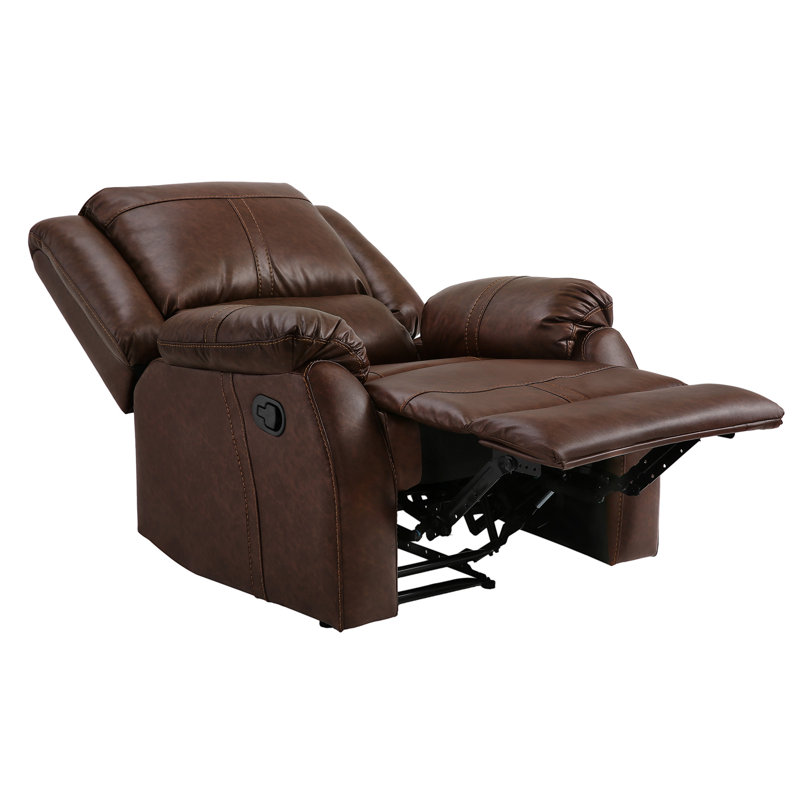 Fauteuil inclinable en cuir Jackson, Brun