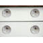 Set of Eight Beige And White Ceramic And Metal Drawer Pull Knobs
