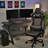 Inbox Zero Adjustable Swiveling PC & Racing Game Chair in Black