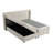 Adonia Beige Chenille Queen Bed With Storage (Mattress Included)