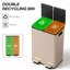 Steel,Plastic Multi-Compartments Rubbish & Recycling Bin