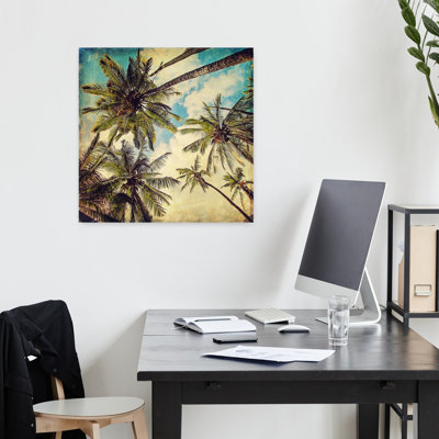 «Kauai Island», palmiers abstraits, paysage tropical, art