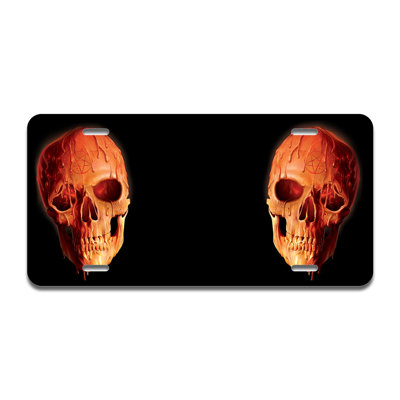 Wax Skull Aluminum Plate Frame