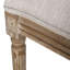Chaise de salle à manger grise en tissu gris de 2 pièces, avec 2 pièces de structure en bois d'hévéa et canne, avec dossier et pieds résistants