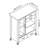 Versatile White Kitchen Island Cart with Walnut Wood Top, Rolling Storage Cabinet on Wheels Featuring Drawers and Towel Bar