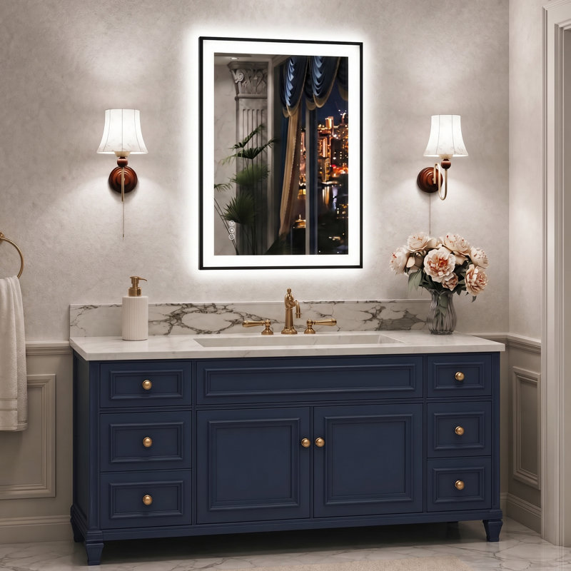 Miroir de salle de bain Lunara, 32 po x 24 po