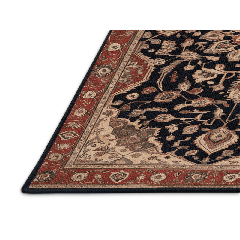 Tapis brun lavable à la machine, Carré 3 pi